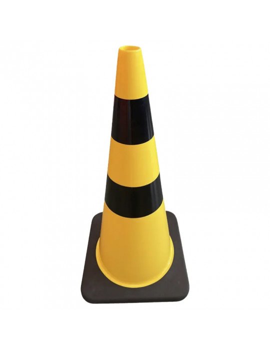 Cono Amarillo 28" 2 cintas Negras