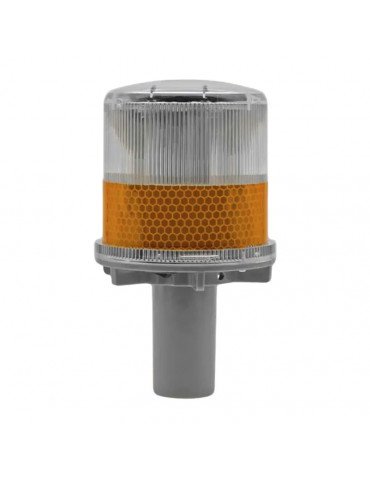 Baliza Solar Vial Amarilla para Cono