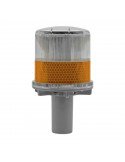 Baliza Solar Vial Amarilla para Cono