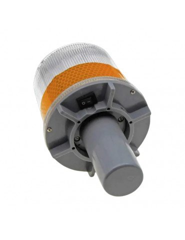 Baliza Solar Vial Amarilla para Cono