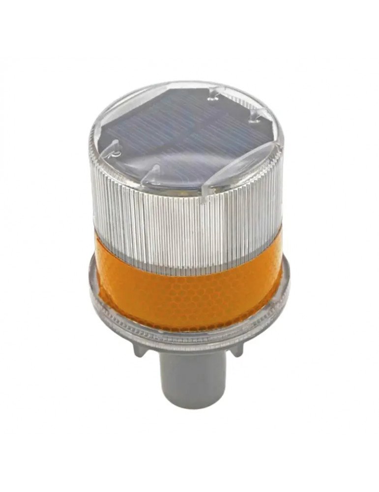 Baliza Solar Vial Amarilla para Cono 4