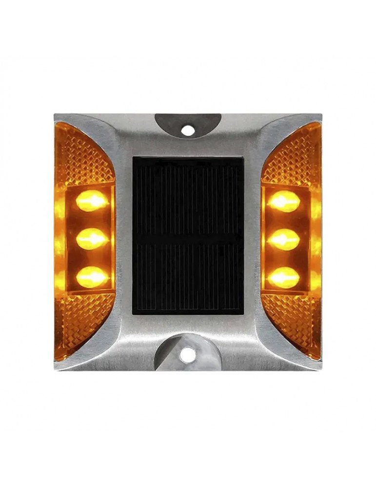 Tachas solares sin vástago amarillas