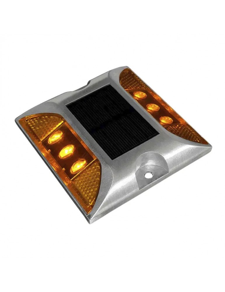 Tachas solares sin vástago amarillas