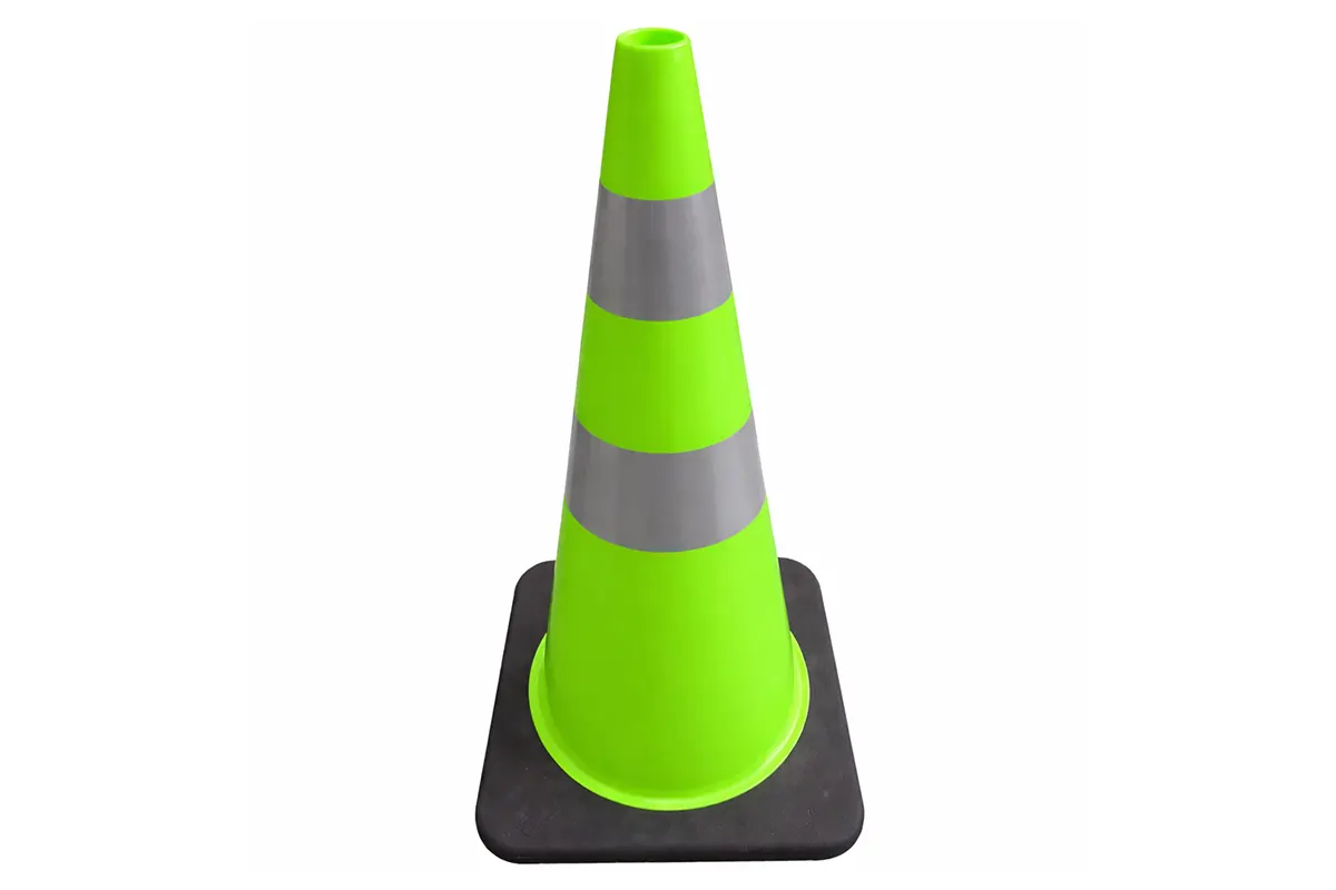 Cono de Seguridad verde gris